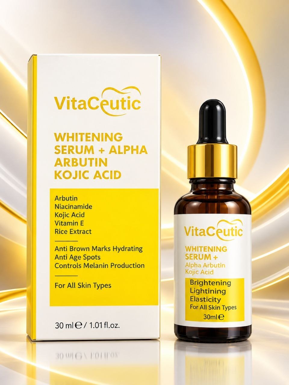 Whitening Serum + Alpha Arbutin & Kojic Acid
